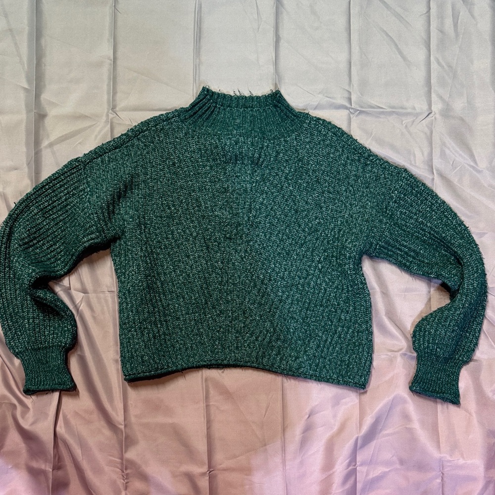 SO Women's Teal Turtleneck Sweater